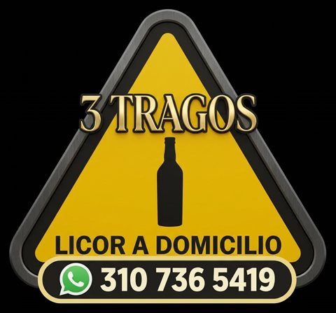 3 Tragos, licor a domicilio, WhatsApp 310 736 5419